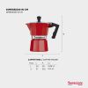 Alluminium Red - Гейзерная кофеварка на 3 чашки, красная, Barazzoni, изображение 4