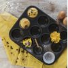 Le Dolcezze - Форма кондитерская для маффинов, 12 ячеек, 35,5 х 27 см, нержавеющая сталь, Barazzoni, изображение 3