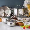 Sapore Italiano - Набор посуды 11 предметов (Кастрюля высокая 3,3 л, Кастрюля высокая 6 л, Кастрюля 2,3 л, Кастрюля 3,8 л, Сотейник 3 л, Ковш 1,1 л, Крышки 14, 18, 22 и 24 см, Ковш для молока 1,2 л), Barazzoni, изображение 15