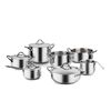 Sapore Italiano - Набор посуды 11 предметов (Кастрюля высокая 3,3 л, Кастрюля высокая 6 л, Кастрюля 2,3 л, Кастрюля 3,8 л, Сотейник 3 л, Ковш 1,1 л, Крышки 14, 18, 22 и 24 см, Ковш для молока 1,2 л), Barazzoni