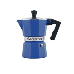 Alluminium Blue - Гейзерная кофеварка на 1 чашку, синяя, Barazzoni