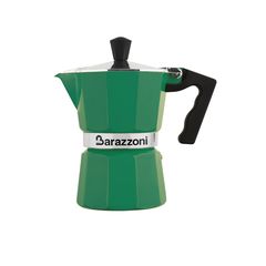 Alluminium Green - Гейзерная кофеварка на 1 чашку, зеленая, Barazzoni