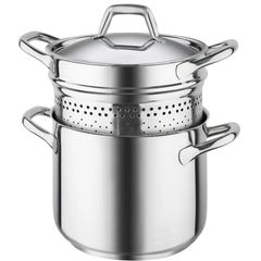 Chef Line - Кастрюля для приготовления пасты со вставкой 6 л, диам. 22 см + крышка, Barazzoni