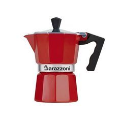 Alluminium Red - Гейзерная кофеварка на 3 чашки, красная, Barazzoni