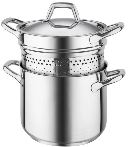 Chef Line - Кастрюля для приготовления пасты со вставкой 6 л, диам. 22 см + крышка, Barazzoni