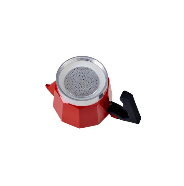 Alluminium Red - Гейзерная кофеварка на 3 чашки, красная, Barazzoni, изображение 5