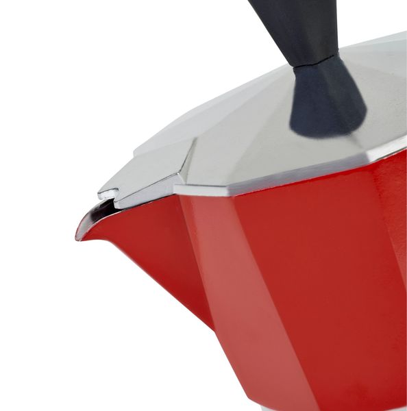 Alluminium Red - Гейзерная кофеварка на 1 чашку, красная, Barazzoni, изображение 5