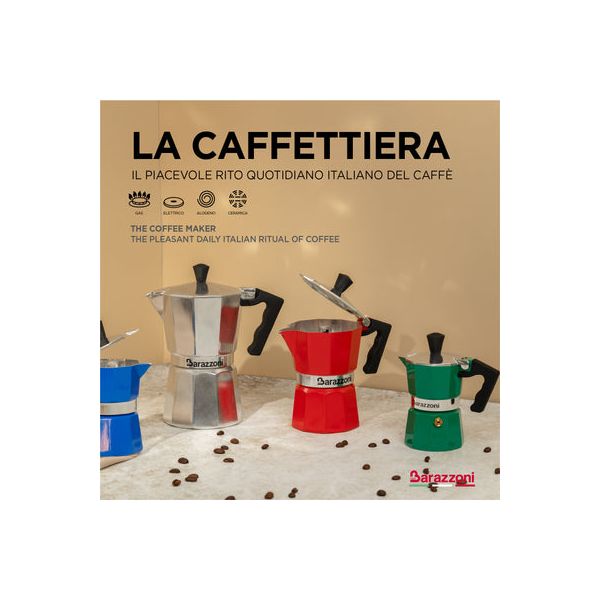Alluminium Red - Гейзерная кофеварка на 3 чашки, красная, Barazzoni, изображение 2