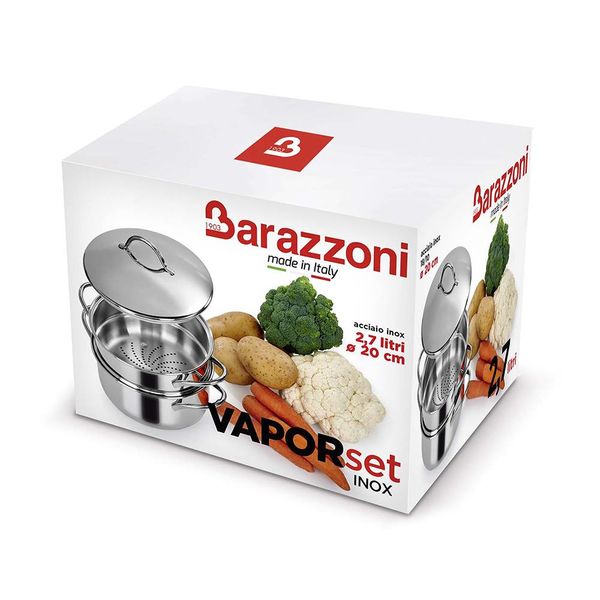 Speciale - Кастрюля 2,7 л, диам. 20 см + вставка для приготовления на пару + крышка, Barazzoni, изображение 5