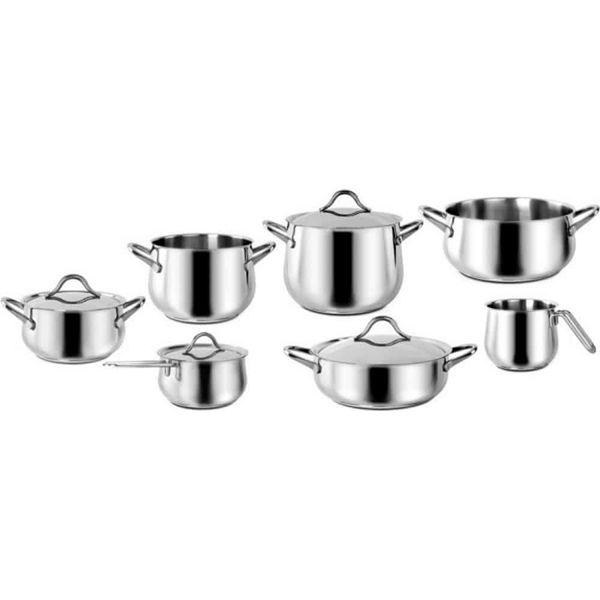 Sapore Italiano - Набор посуды 11 предметов (Кастрюля высокая 3,3 л, Кастрюля высокая 6 л, Кастрюля 2,3 л, Кастрюля 3,8 л, Сотейник 3 л, Ковш 1,1 л, Крышки 14, 18, 22 и 24 см, Ковш для молока 1,2 л), Barazzoni, изображение 12