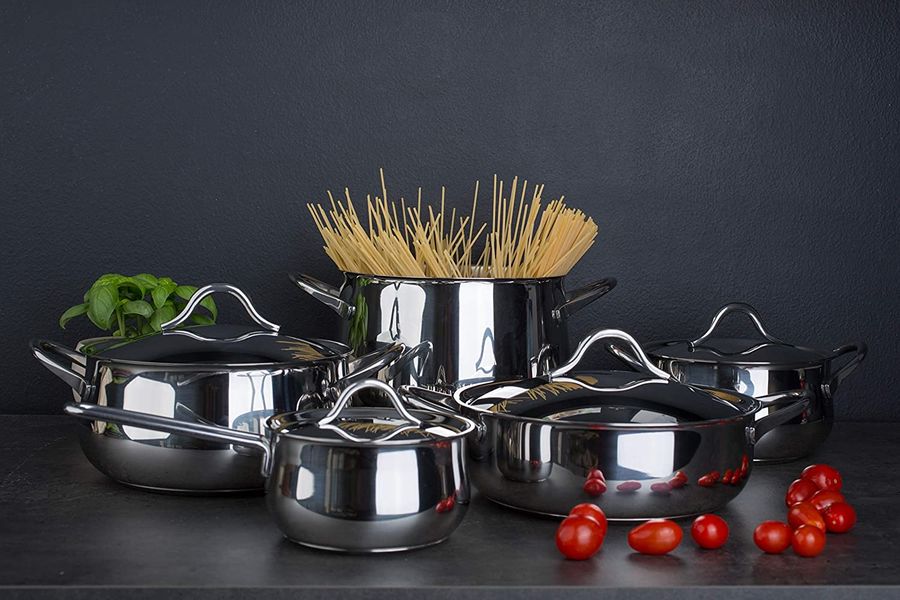 Sapore Italiano - Набор посуды 9 предметов (Кастрюля высокая 6 л, Кастрюля 2,3 л, Кастрюля 3,8 л, Сотейник 3 л, Ковш 1,1 л, Крышки 14, 18, 22 и 24 см), Barazzoni, изображение 10